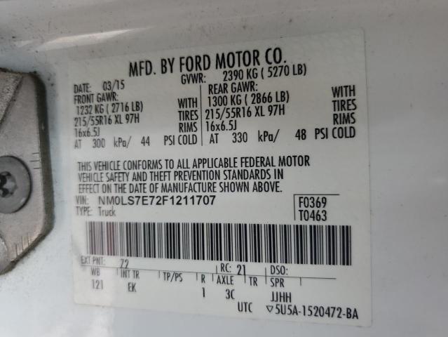 2015 FORD TRANSIT CONNECT XL NM0LS7E72F1211707