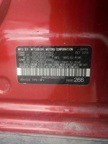 2017 MITSUBISHI OUTLANDER JA4AD3A35HZ011757