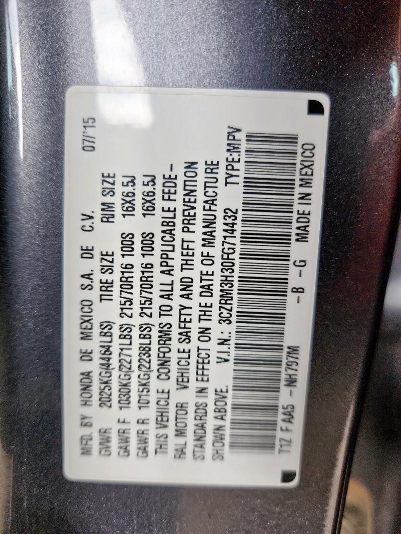 2015 HONDA CR-V LX 3CZRM3H30FG714432