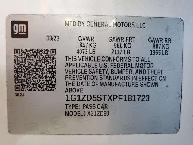 2023 CHEVROLET MALIBU LT 1G1ZD5STXPF181723