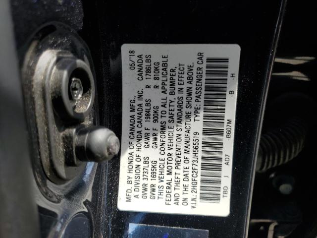 2018 HONDA CIVIC EX 2HGFC2F73JH565519