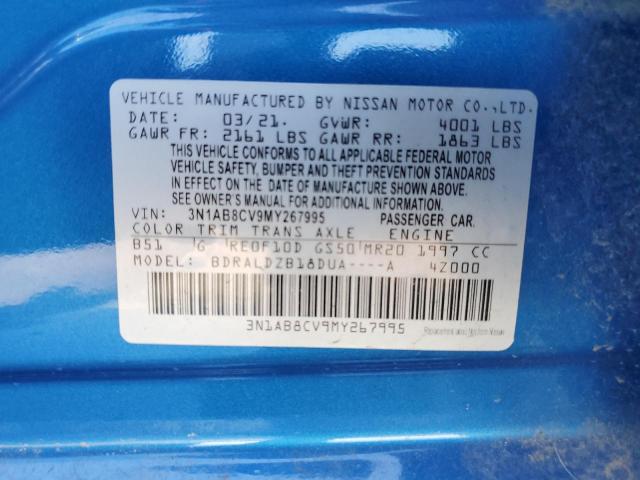 2021 NISSAN SENTRA SV - 3N1AB8CV9MY267995