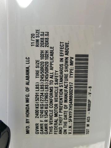 2021 HONDA PASSPORT E 5FNYF7H54MB002917