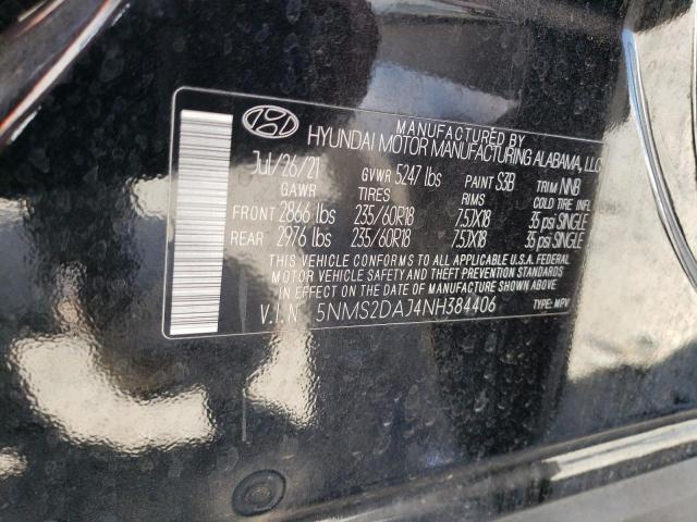 2022 HYUNDAI SANTA FE S 5NMS2DAJ4NH384406