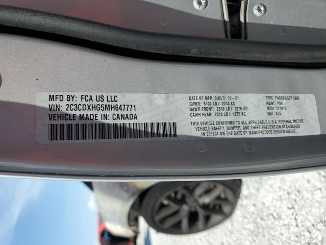 2021 DODGE CHARGER GT 2C3CDXHG5MH647771