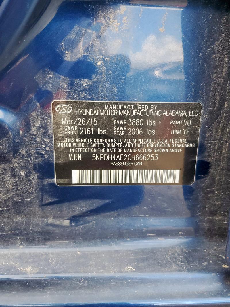 2016 HYUNDAI ELANTRA SE - 5NPDH4AE2GH666253
