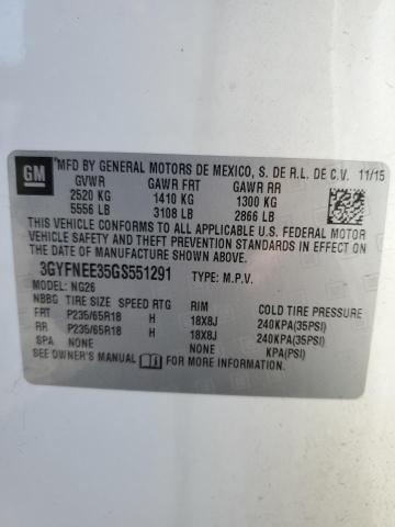 2016 CADILLAC SRX LUXURY - 3GYFNEE35GS551291