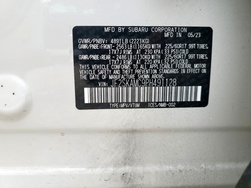 2023 SUBARU FORESTER W JF2SKAMC9PH491128