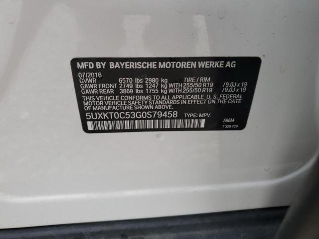 2016 BMW X5 XDR40E 5UXKT0C53G0S79458