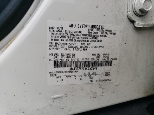 2019 FORD ECOSPORT T MAJ3S2KE7KC253349