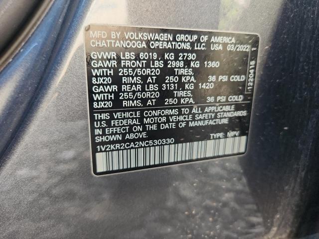 2022 VOLKSWAGEN ATLAS SE - 1V2KR2CA2NC530330
