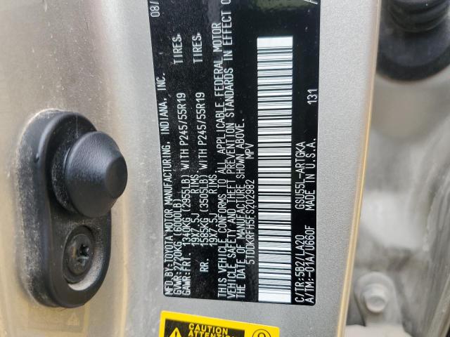 2015 TOYOTA HIGHLANDER LIMITED 5TDDKRFH5FS202982