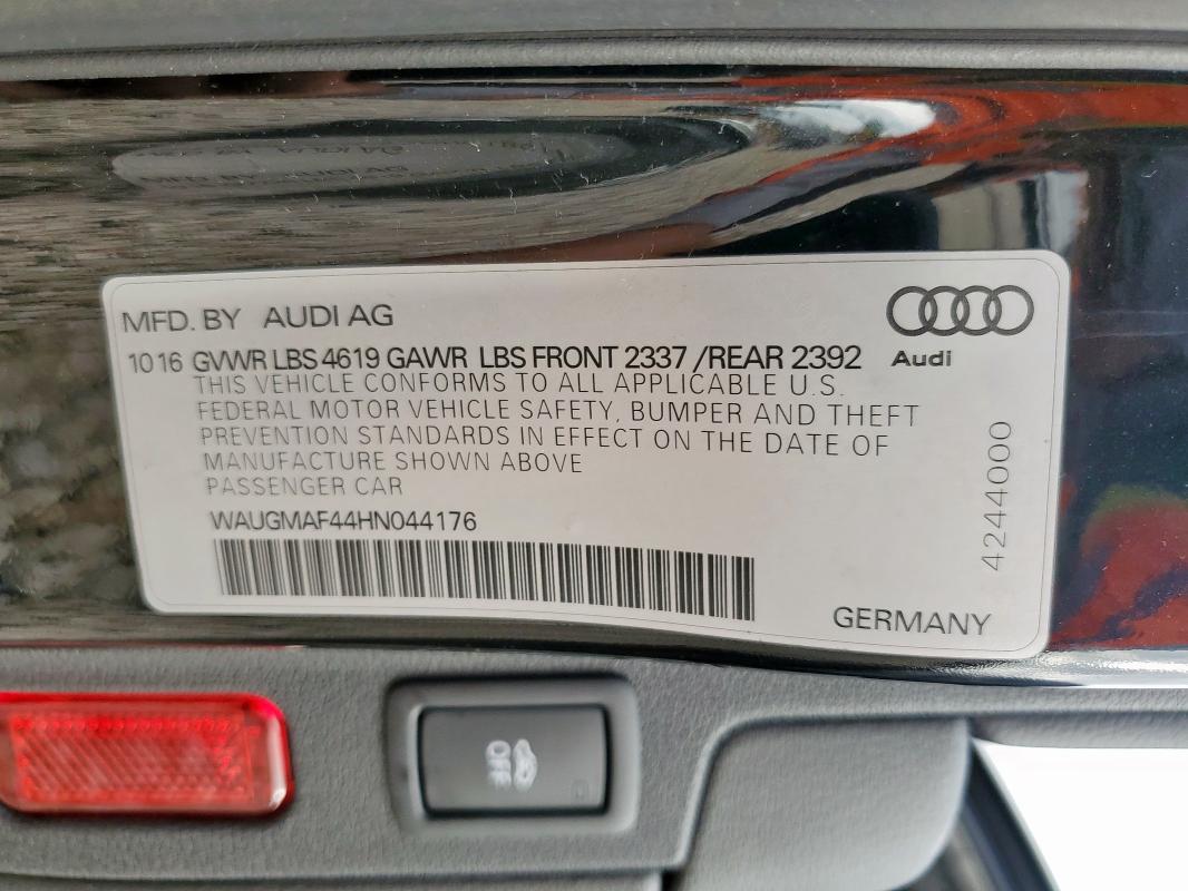 2017 AUDI A4 ULTRA P WAUGMAF44HN044176