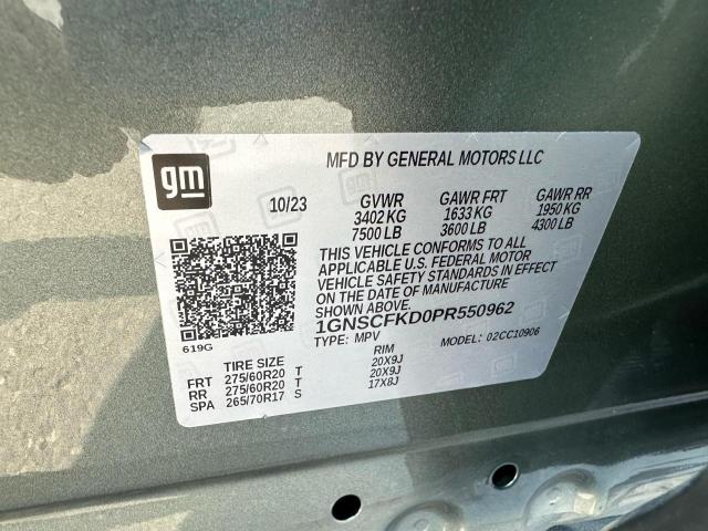 2023 CHEVROLET SUBURBAN C 1GNSCFKD0PR550962