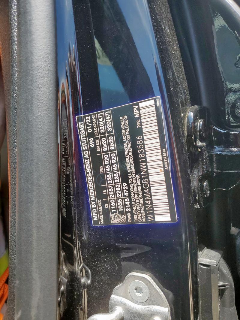 2022 MERCEDES-BENZ GLB 250 W1N4M4GB1NW183586