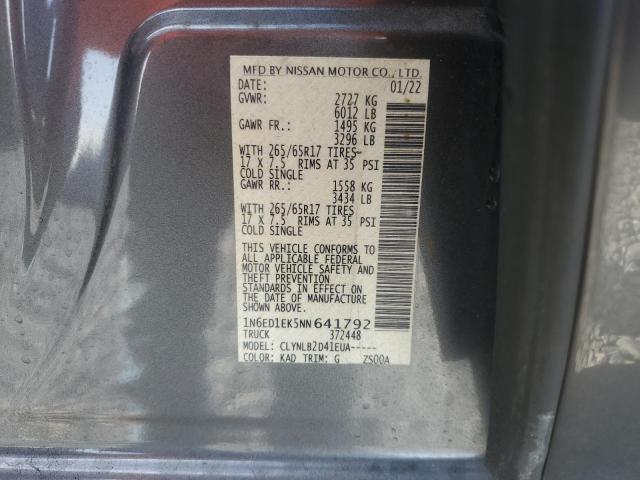 2022 NISSAN FRONTIER S 1N6ED1EK5NN641792