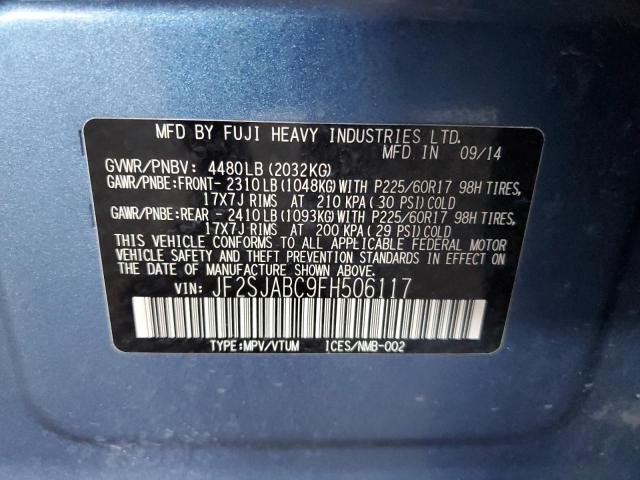 2015 SUBARU FORESTER 2 JF2SJABC9FH506117