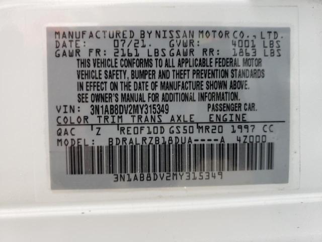 2021 NISSAN SENTRA S W 3N1AB8DV2MY315349