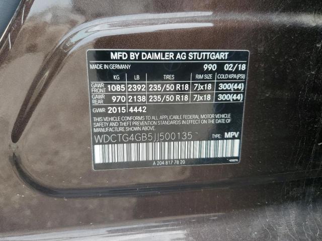 2018 MERCEDES-BENZ GLA 250 4M WDCTG4GB5JJ500135