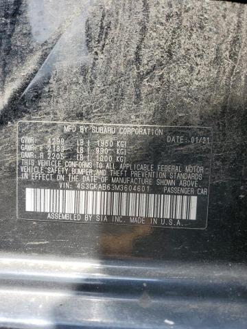 2021 SUBARU IMPREZA 4S3GKAB63M3604601