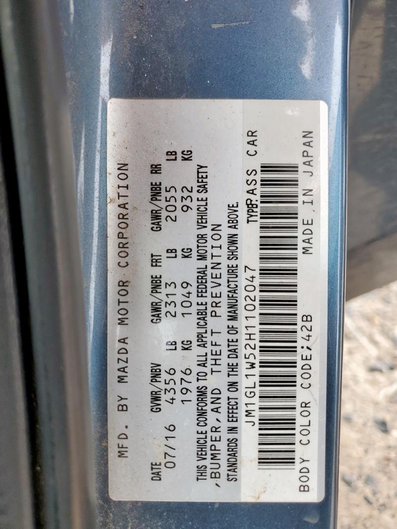 2017 MAZDA 6 GRAND TO JM1GL1W52H1102047