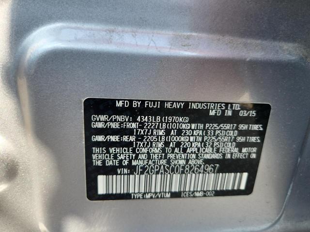 2015 SUBARU XV CROSSTR JF2GPASC0F8264967