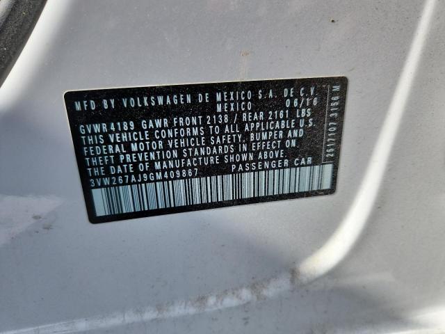 2016 VOLKSWAGEN JETTA S 3VW267AJ9GM409867