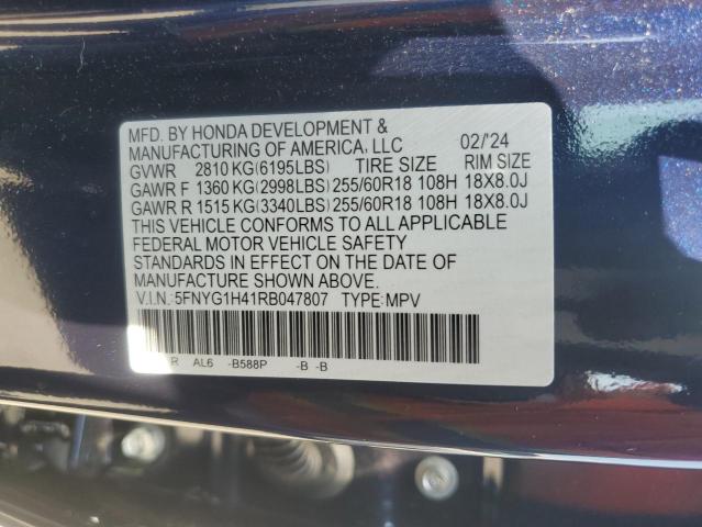 2024 HONDA PILOT EXL 5FNYG1H41RB047807
