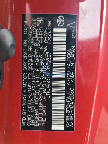 2015 TOYOTA SCION TC JTKJF5C71FJ002327