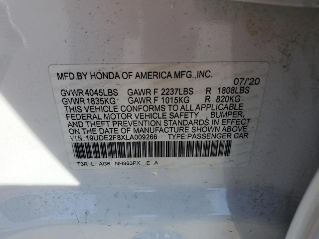 2020 ACURA ILX PREMIUM A-SPEC 19UDE2F8XLA009266