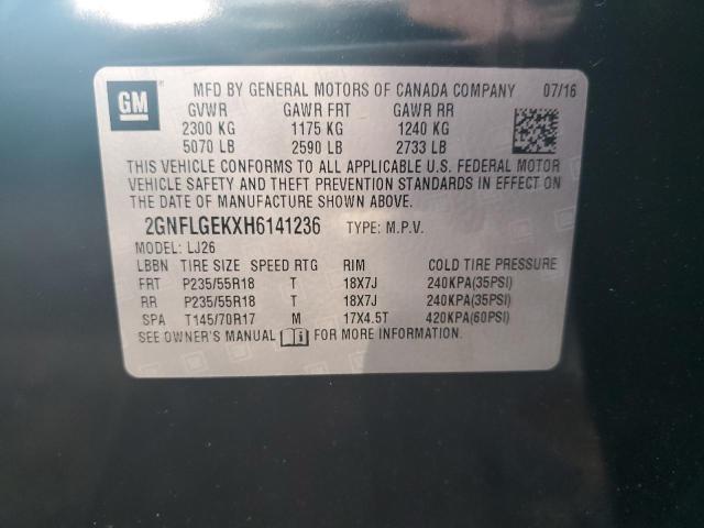 2017 CHEVROLET EQUINOX PR - 2GNFLGEKXH6141236