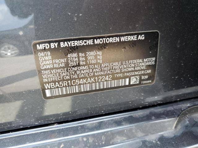 2019 BMW 330I WBA5R1C54KAK12242