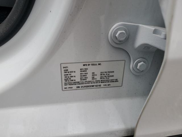 2021 TESLA MODEL Y 5YJYGDED2MF163192