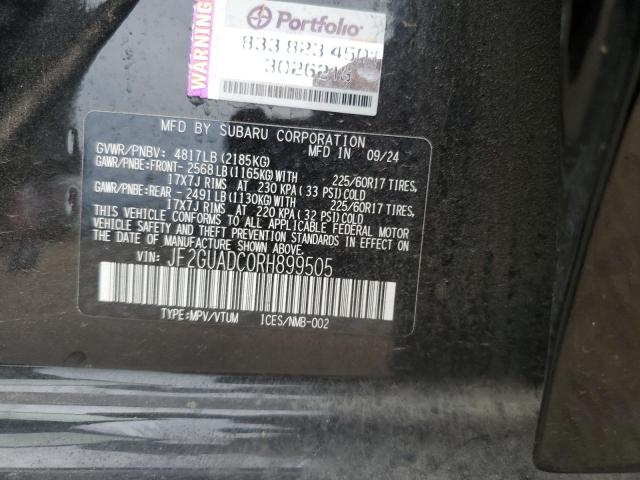 2024 SUBARU CROSSTREK JF2GUADC0RH899505