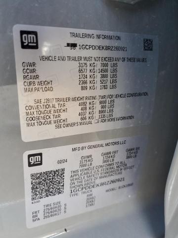 2024 CHEVROLET SILVERADO - 1GCPDDEK8RZ260921