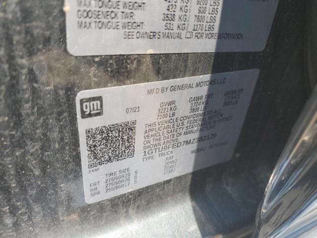 2021 GMC SIERRA K15 1GTU9FED7MZ382129
