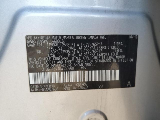 2013 TOYOTA RAV4 LE - 2T3BFREV1DW100660