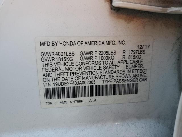 2018 ACURA ILX SPECIA 19UDE2F40JA002305