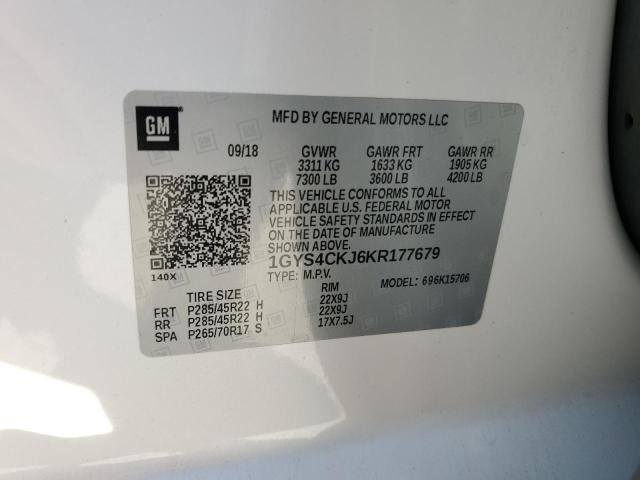 2019 CADILLAC ESCALADE P 1GYS4CKJ6KR177679