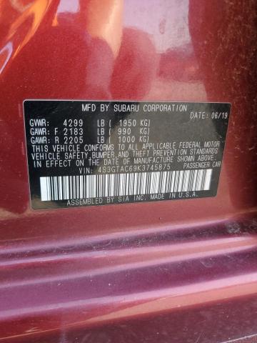 2019 SUBARU IMPREZA PR 4S3GTAC69K3745875