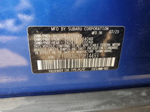 2023 SUBARU WRX JF1VBAA62P9814493