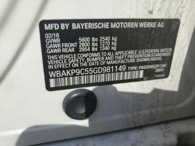 2016 BMW 550 XI WBAKP9C55GD981149