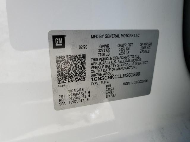 2020 CHEVROLET TAHOE C150 1GNSCBKC1LR261888