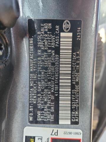 2012 TOYOTA CAMRY BASE - 4T1BF1FK8CU029289