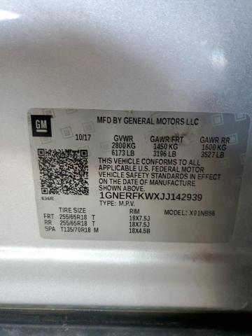 2018 CHEVROLET TRAVERSE L 1GNERFKWXJJ142939