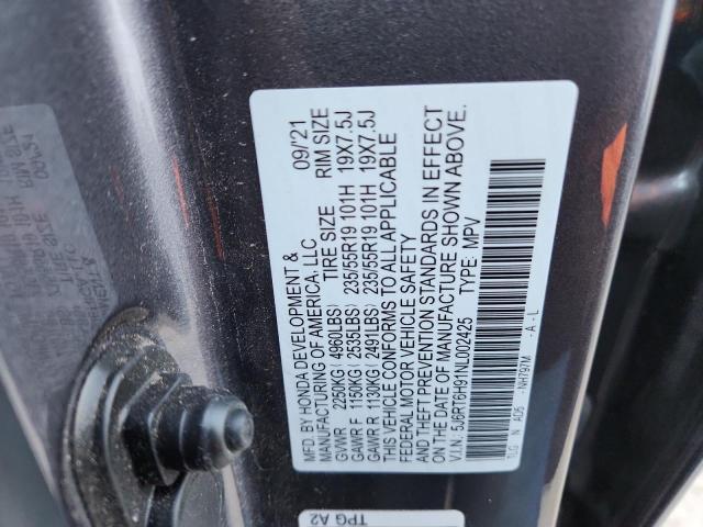 2022 HONDA CR-V TOURI 5J6RT6H91NL002425