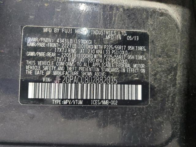 2013 SUBARU XV CROSSTR - JF2GPACC8D2882035