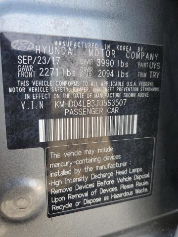 2018 HYUNDAI ELANTRA SP KMHD04LB3JU563507