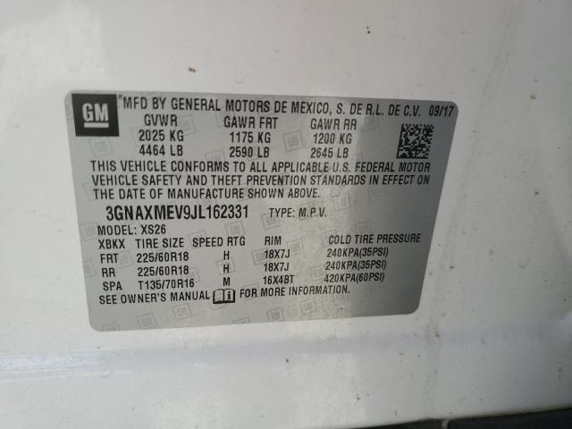2018 CHEVROLET EQUINOX PR 3GNAXMEV9JL162331