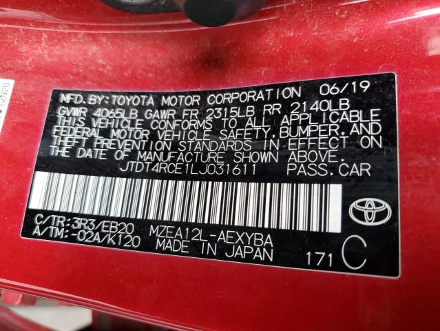 2020 TOYOTA COROLLA XS - JTDT4RCE1LJ031611